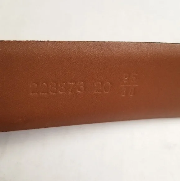 Christian Dior Brown Leather Belt with Gold